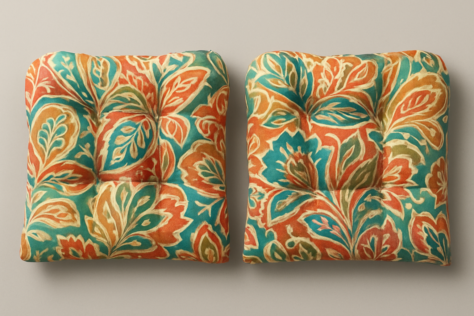 Pillow Perfect Outdoor Indoor Tufted Seat Cushion Set of 2