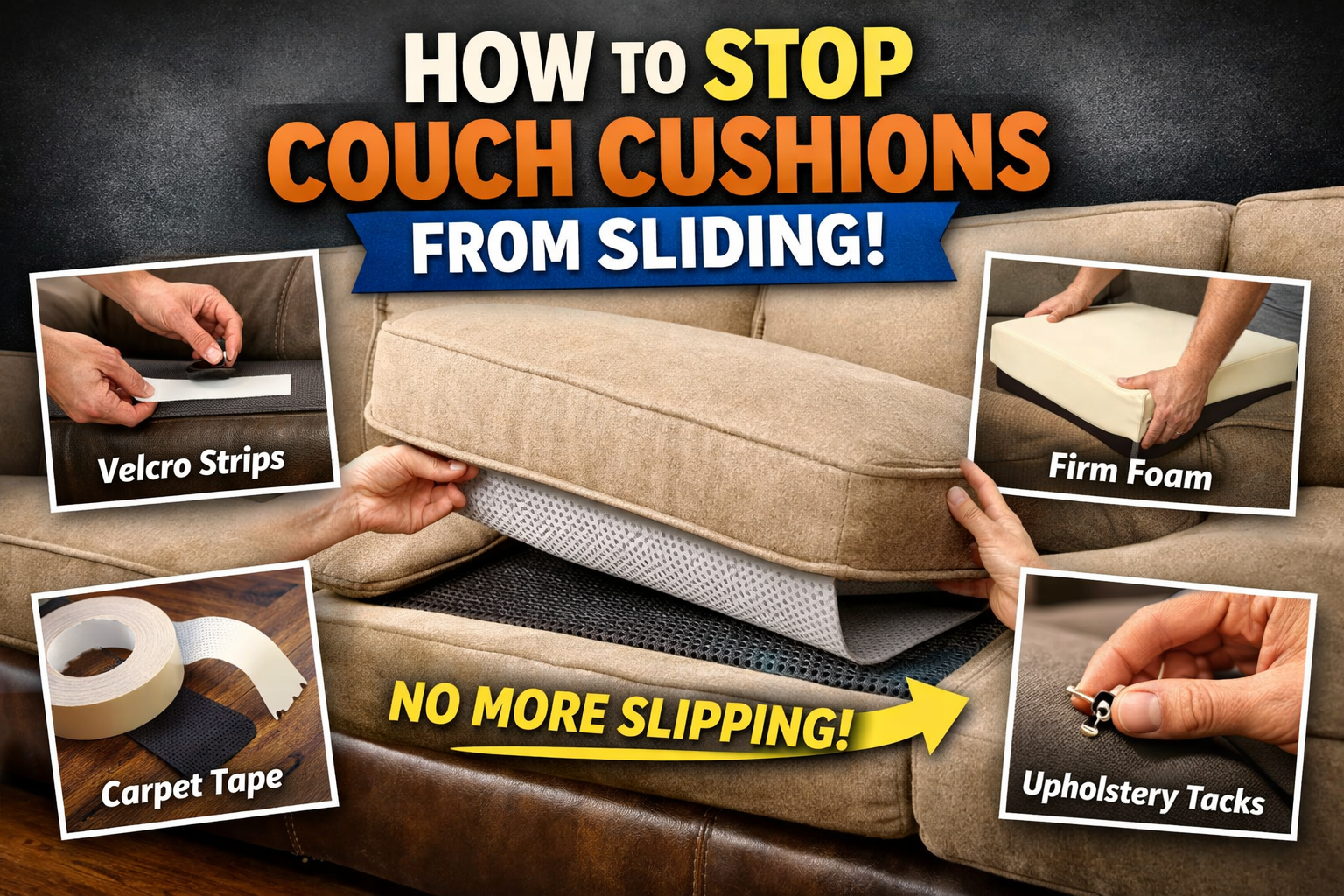 How To Stop Sofa Cushions From Sliding